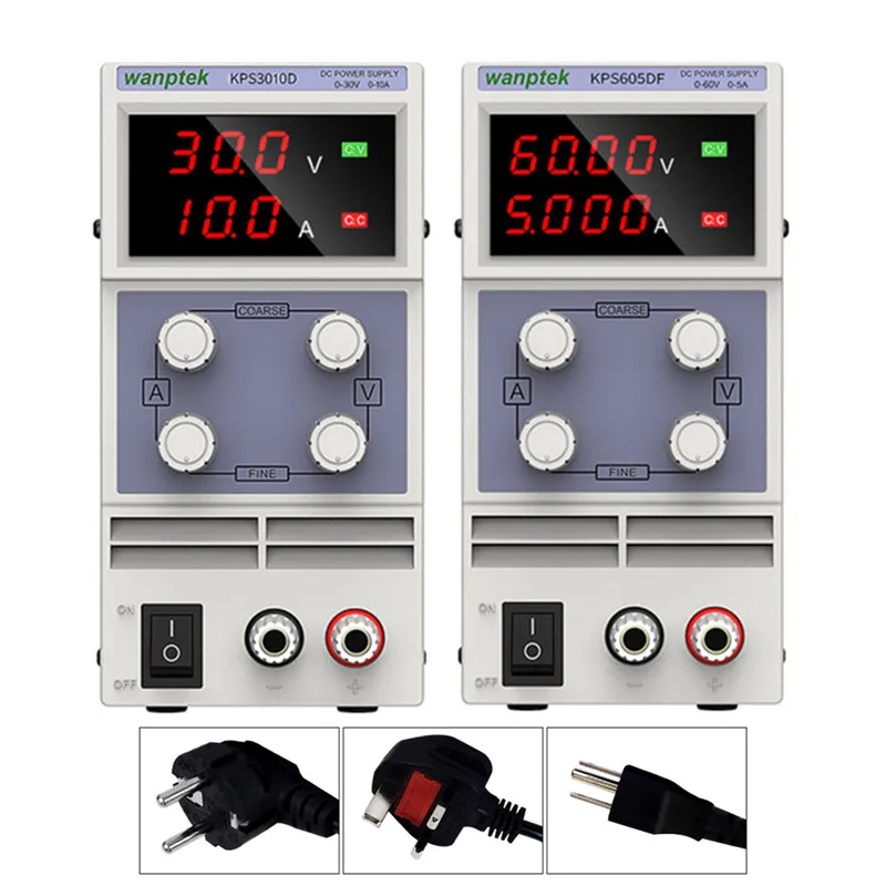Wanptek DC Power Supply Adjustable 30V 10A 60V 5A 120V 3A Lab Bench Power Source Voltage Regulator Stabilizer AC 110V 220V
