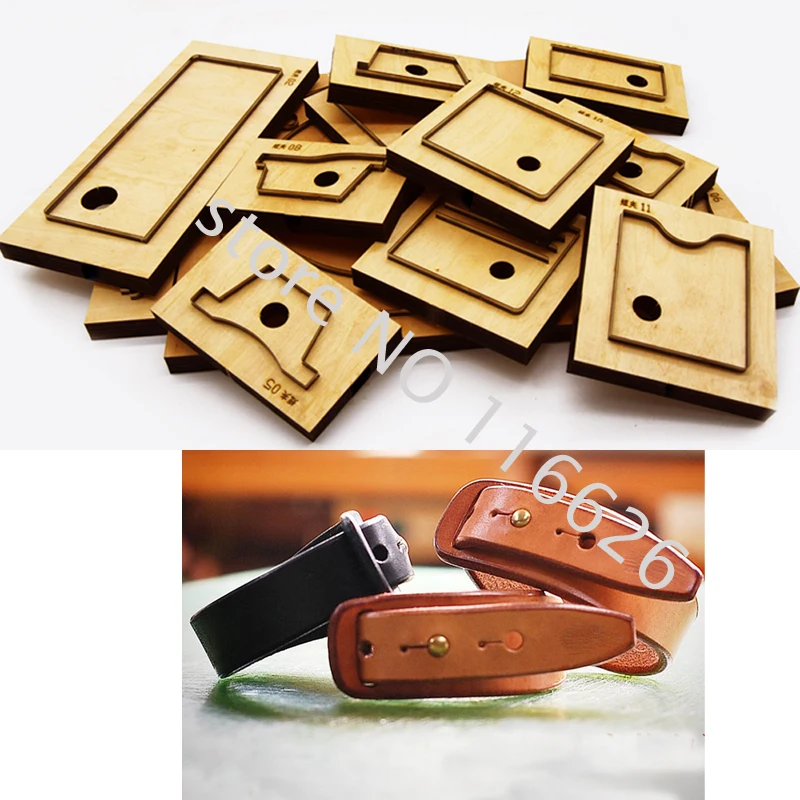 DIY leather craft adjustable length bracelet die cutting knife mold metal hollowed punch tool 25.5x2.3cm