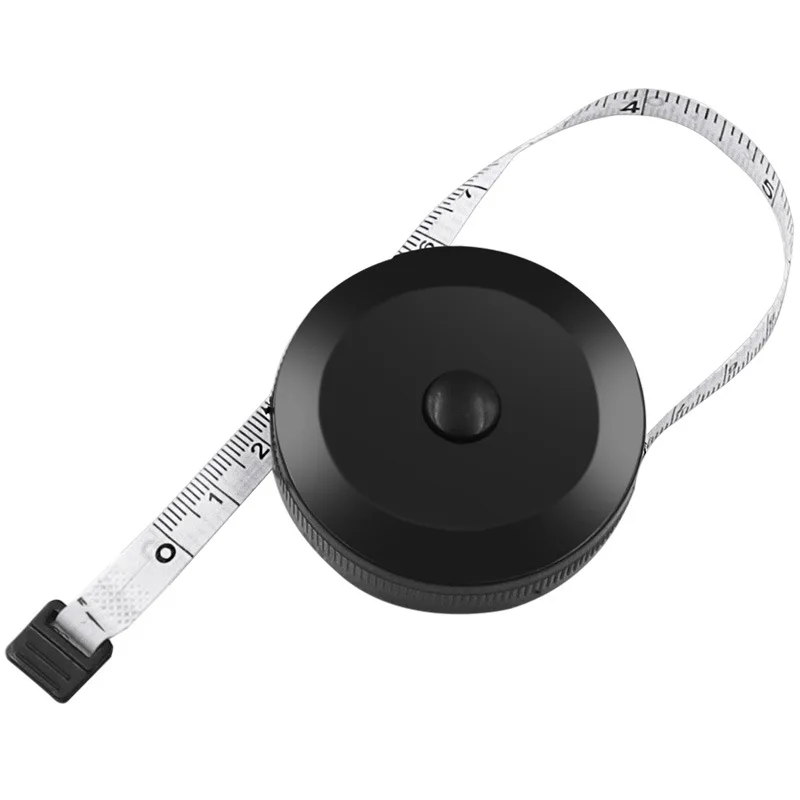 1.5m/60 polegada fita preta medidas dupla face retrátil ferramentas abs automático flexível mini costura fita de medição roupa régua