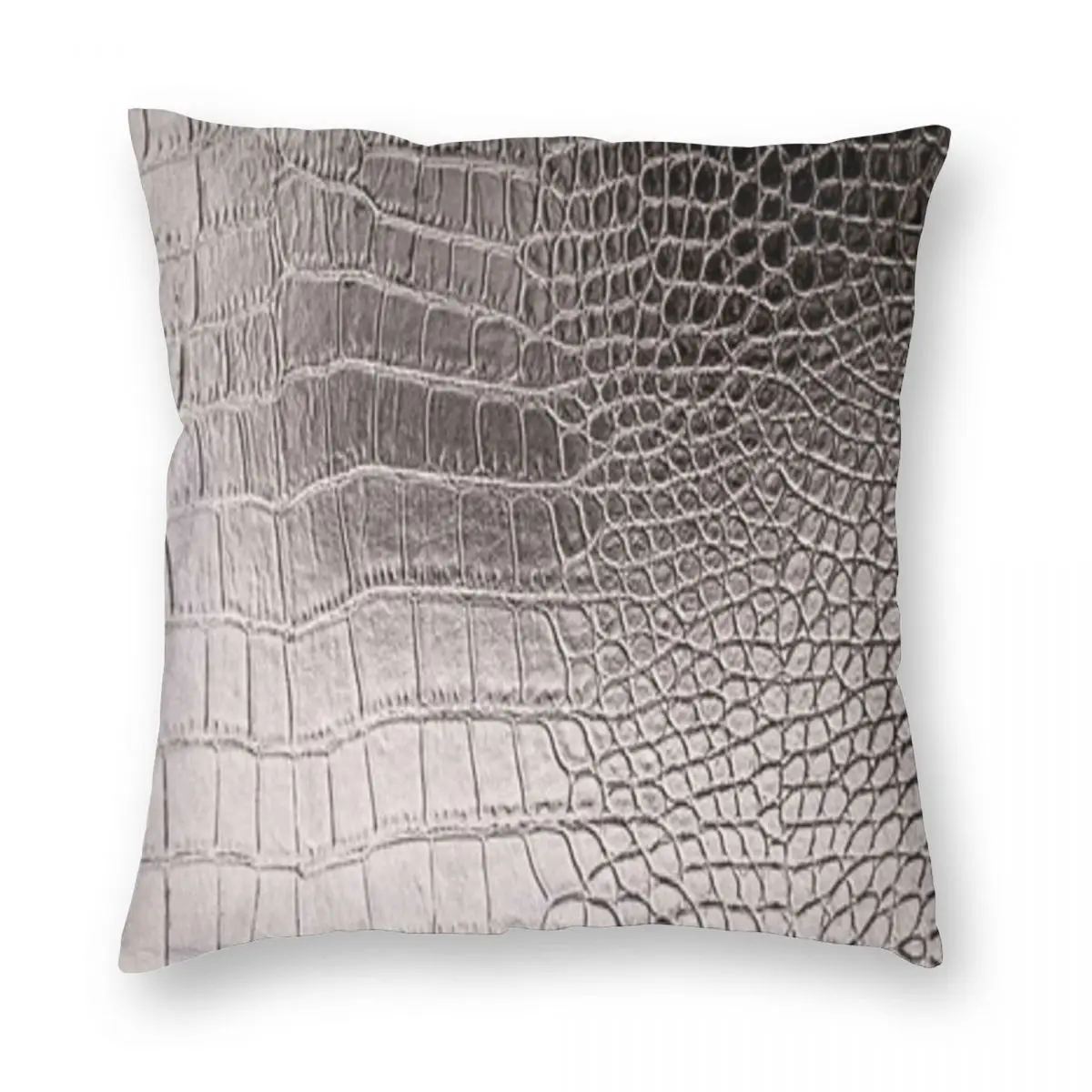 Crocodile Skin 3 Square Pillowcase Polyester Linen Velvet Printed Zip Decor Pillow Case Bed Cushion Case