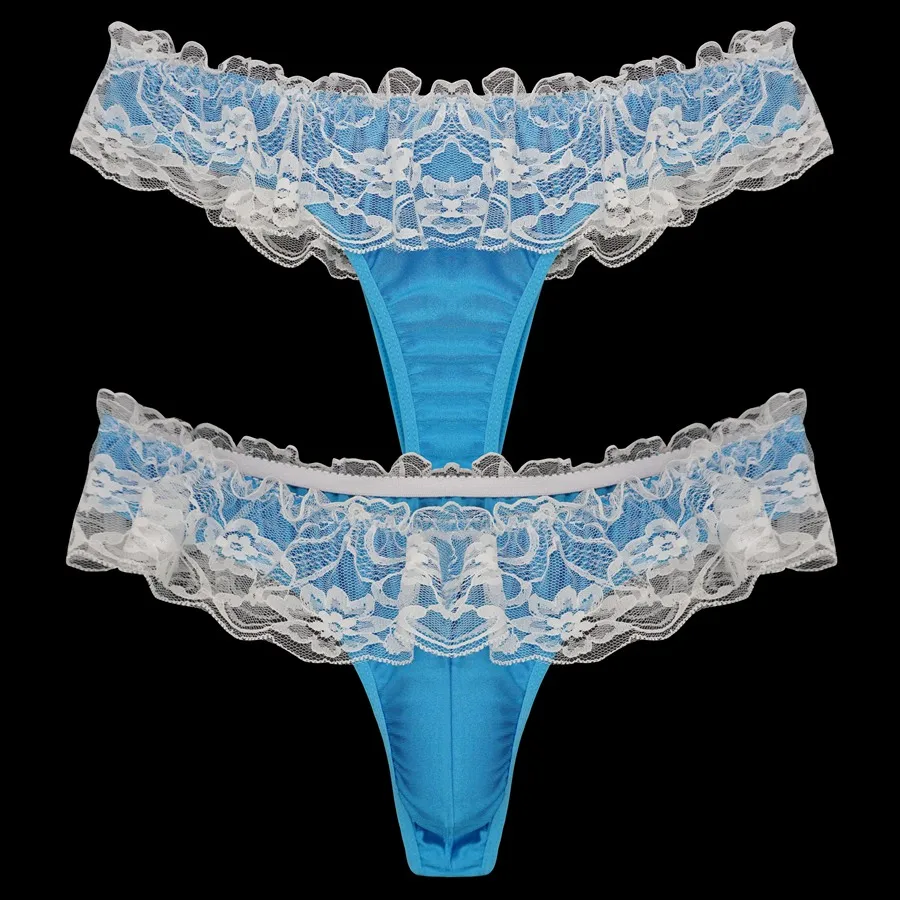 Sexy Men Lace THONG TBACK Bikini Underwear Sissy Pouch Panties Penis Pouch Panties Men Sexy Underwear M L XL XXL jockstrap