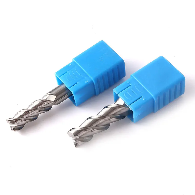 อลูมิเนียมทองแดงตัดไม้ Endmill HRC50 3 ขลุ่ย CNC เครื่องกัดเครื่องมือทังสเตนเหล็กเครื่องตัดมิลลิ่ง 1 มม.2 มม.3 มม.4 มม.6 มม.