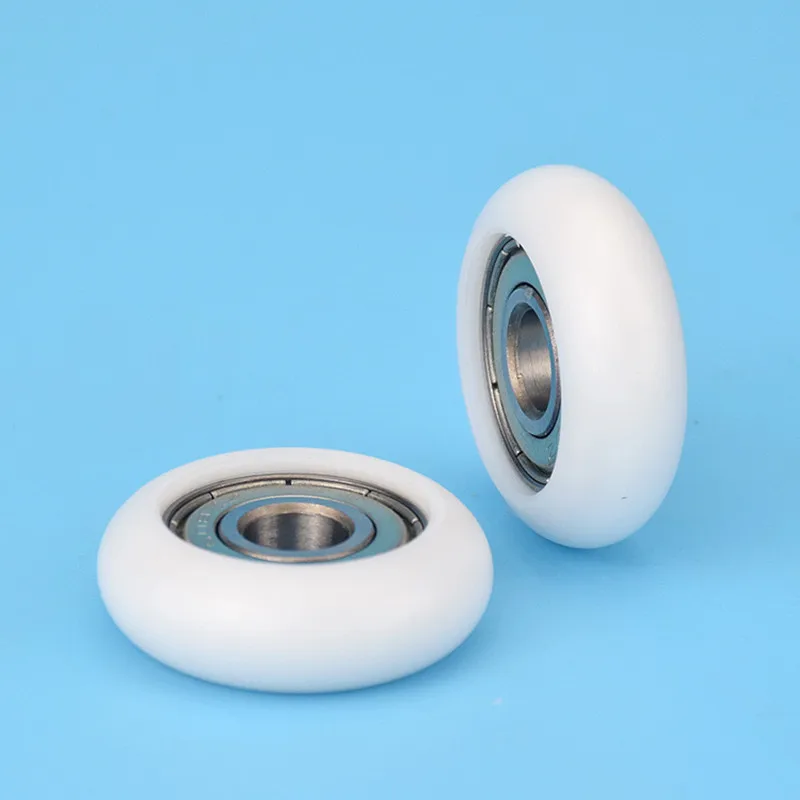 20pcs circular arc plastic coated bearing 608ZZ 8*34*13mm POM nylon pulley roller track wheel bore 8mm diameter 34mm