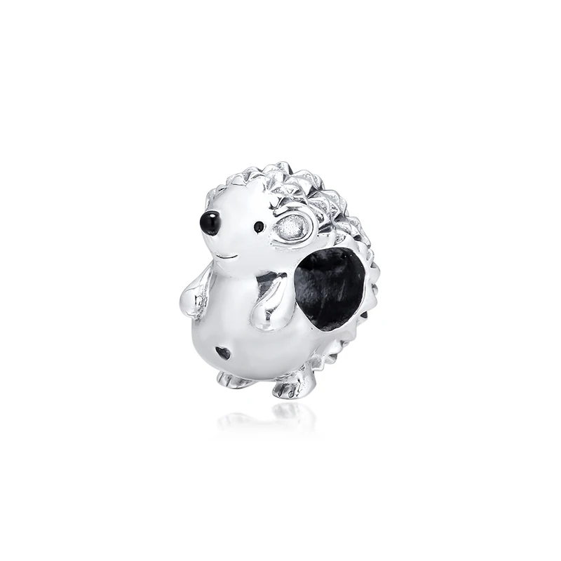 

Authentic 925 Silver Jewelry Nino the Hedgehog Charm Fits European Charms Bracelets Woman DIY Beads For Jewelry Making