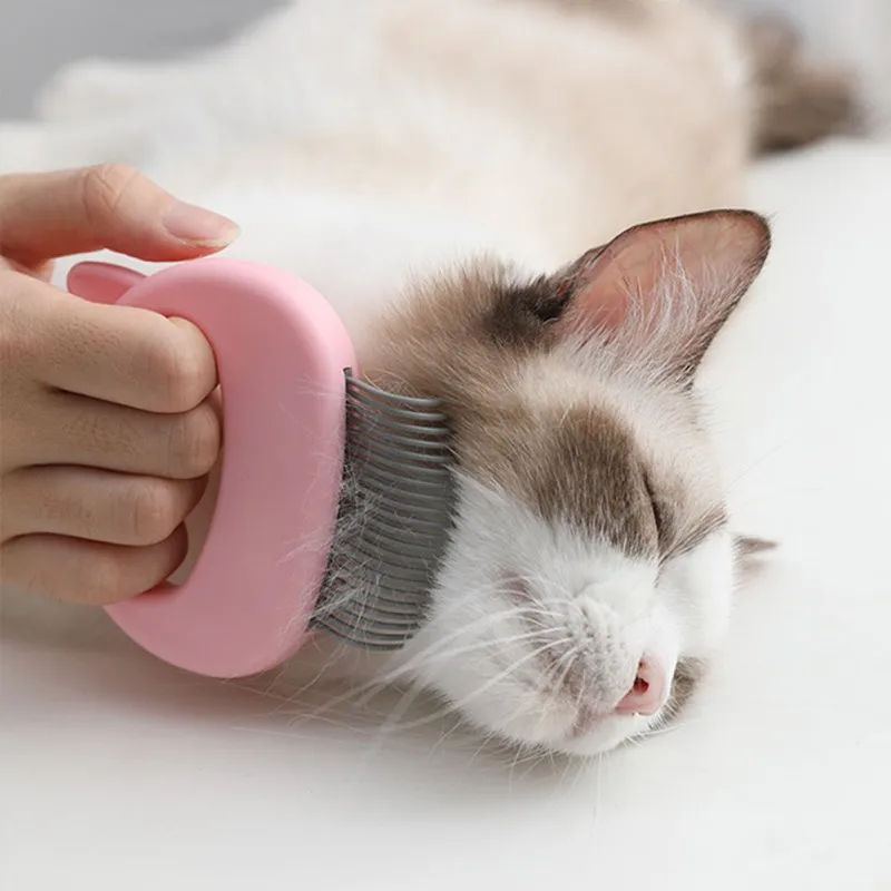 Pet Dog Cat Combs Hair Remover Brush Pet Grooming Tools Dog Massage Comb Brush Cute Handle Remove Loose Hairs Pet Cat Supplies