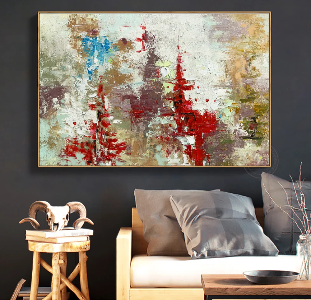 

Original oil painting on canvas abstract handmade large paintings for living room wall decor quadros de parede para sala picture