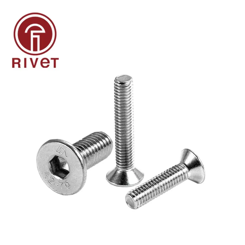 

316 A4-70 DIN7991 Allen Key Head DIN7991 M12 M16 Stainless Steel 304 Hex Socket Flat Countersunk Head Screw Multi Size