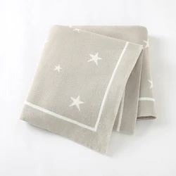 Manta de punto a cuadros para bebé, 100% algodón, envoltura de muselina para cochecito de recién nacido, ropa de cama Súper suave, edredones para cuna
