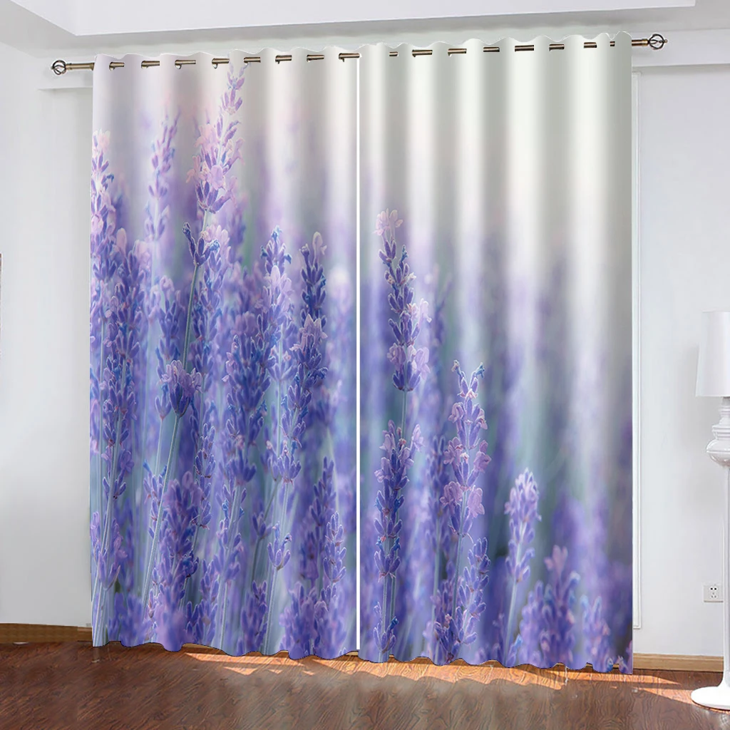 

Rustic Flower Blackout Curtains Vintage Floral Women Wildflower Classic Bedroom Living Room Window Curtain (2 Panels) Cortina