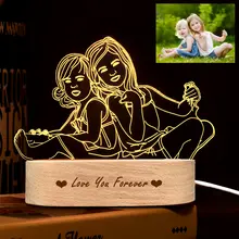 Custom 3D photo night light USB lamp #5