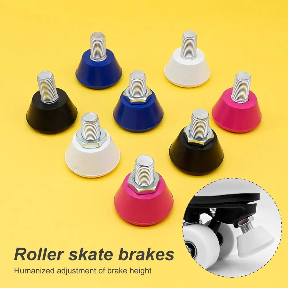 Rubber Toe Stops Stable Skate Brake Block Adjustable Skate Stoppers Wear Resistant Plugs Brake Block Skate Parts for Skating