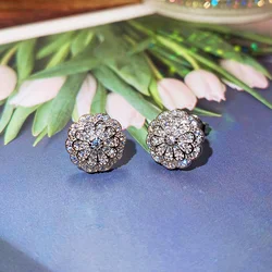 Huitan Korean Style Fashion Flower Stud Earrings for Girls Simple Stylish Party Accessories Best Love Gift Women's Jewelry 2021