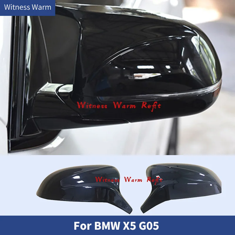 High Quality Abs Bright Black Car Rearview Mirror Replacement Cap Cover Trim for Bmw X5 G05 Body Kit