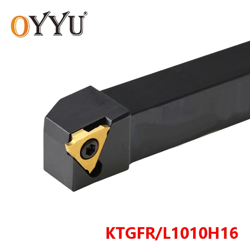 

Oyu KTGFR1010H16 KTGFL1010H16 держатель токарного инструмента для обработки канавок KTGFR KTGFL 1010 с ЧПУ карбид Вставки хвостовик токарный станок Инструменты Резак