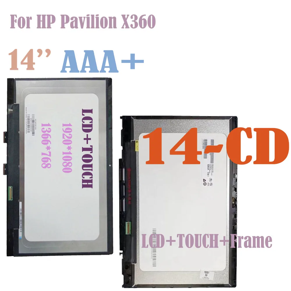 Special For HP Pavilion X360 14-CD 14 CD Series 14m-cd Laptops Touch Screen LCD Display Assembly Glass Panel Digitizer Replace