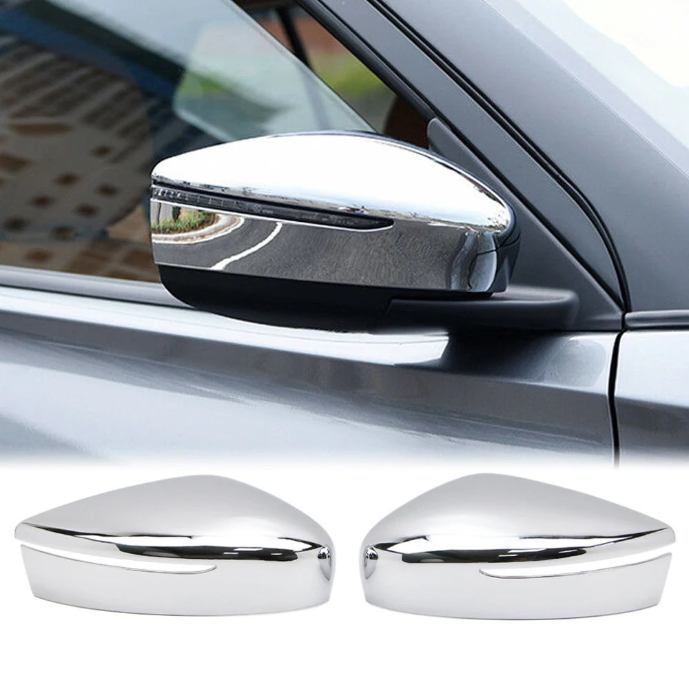 

Chrome Side Wing Mirror Cover Trim for Nissan Kicks 2017 2018 2019 Rearview Exterior Mirror Cap Cover