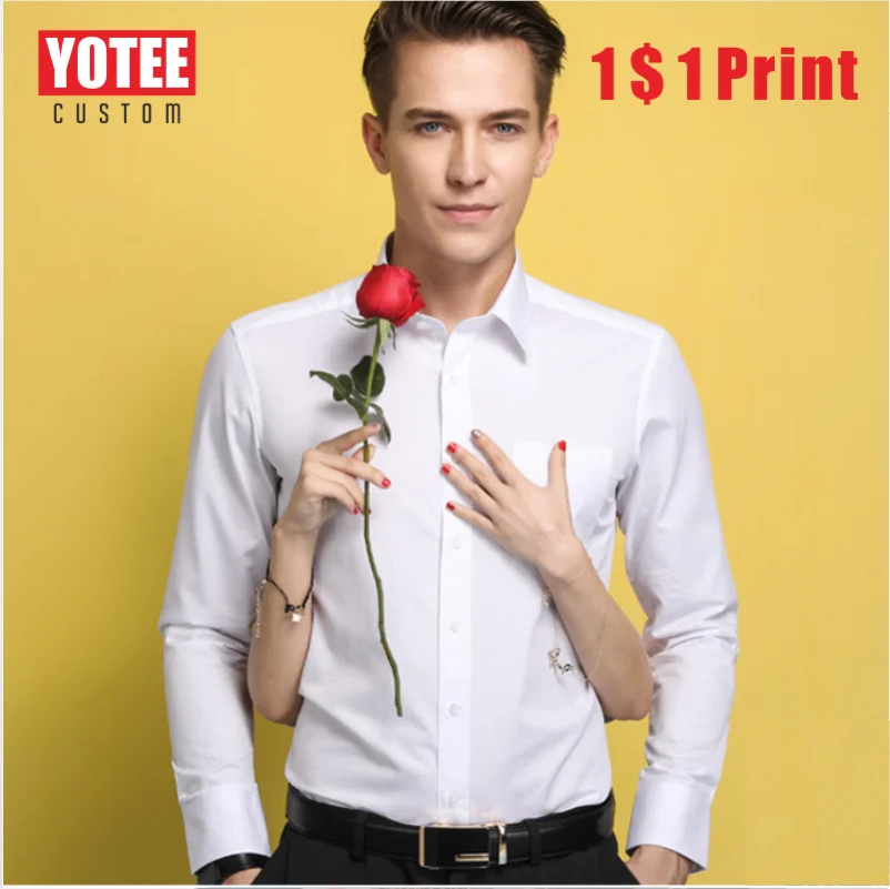 YOTEE2025 new business shirt personality group custom embroidered shirt high quality short sleeve long sleeve