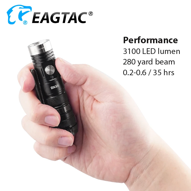 Imagem -03 - Eagtac Dx3b Mkii Usb Recarregável Sst70 Sft40 3100 Lúmen Super Poderoso Led Lanterna Mini Bolso Tocha Edc Lâmpada 18350 Incluído