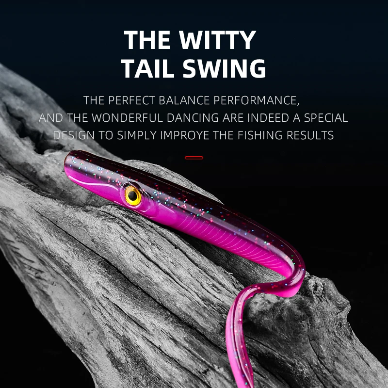 BEARKING-aparejos de pesca de 125mm y 180mm, señuelo de pesca suave Crazy Slug, cebo Artificial de silicona, gusano, sábalo, Anguila, aguja