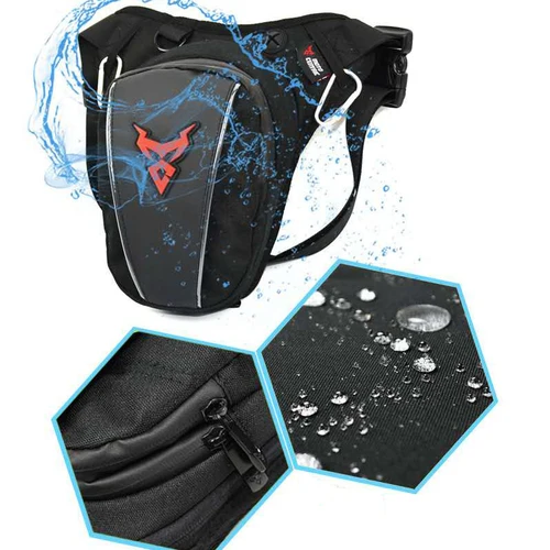 Imagen 2 del producto Bolsa impermeable para pierna con cintura caída, cinturón para muslo, cadera, motocicleta, militar, táctica, viaje, celular/teléfono móvil, riñonera