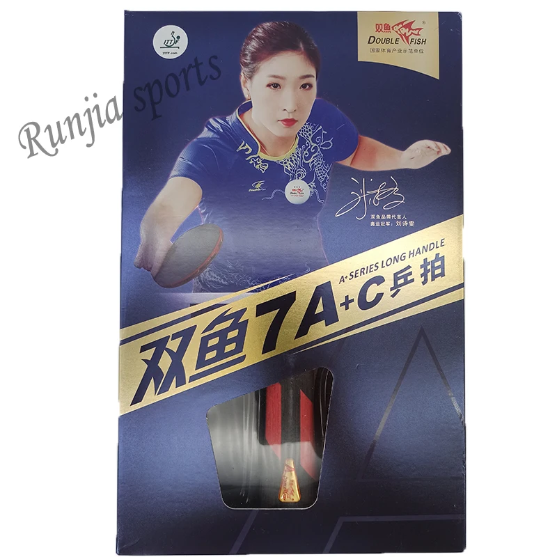 Original finished racket double fish 7a+c 7stars table tennis rackets wenge wood racquet sports pure wood fast attack with loop