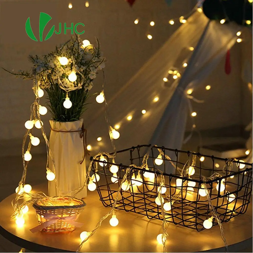 

Hoilday Lighting Warm White Fairy Garland LED Ball String Lights/USB/Battery Box Christmas Tree Outdoor Decorative Lights