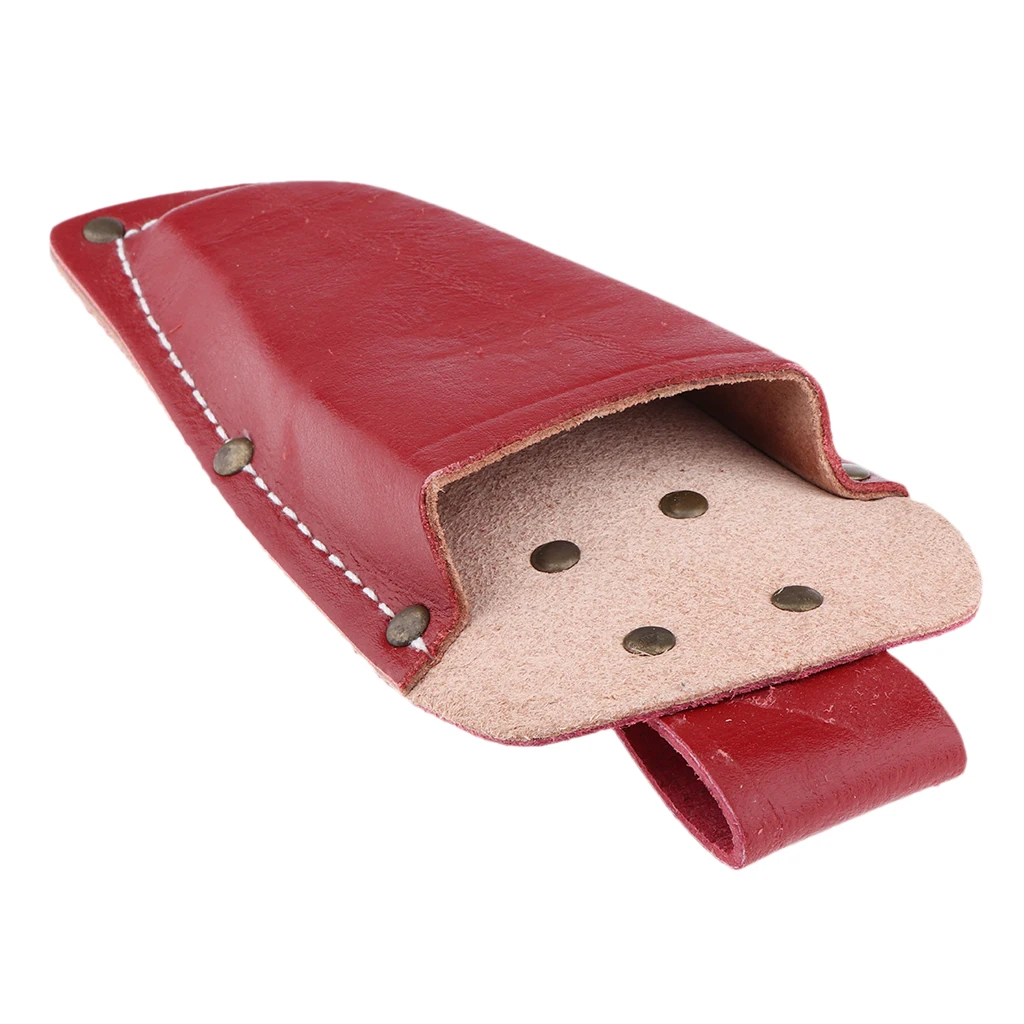Professional garden pruning shear pouch Gardening Pruner Shears Sheath, Premium PU Leather Protective Case Cover Red