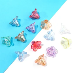 Louleur AB Color Acrylic Beads Flower Spacer End Beads Caps Charm Beads For Jewelry Making Loose Beads DIY Bracelets Wholesale