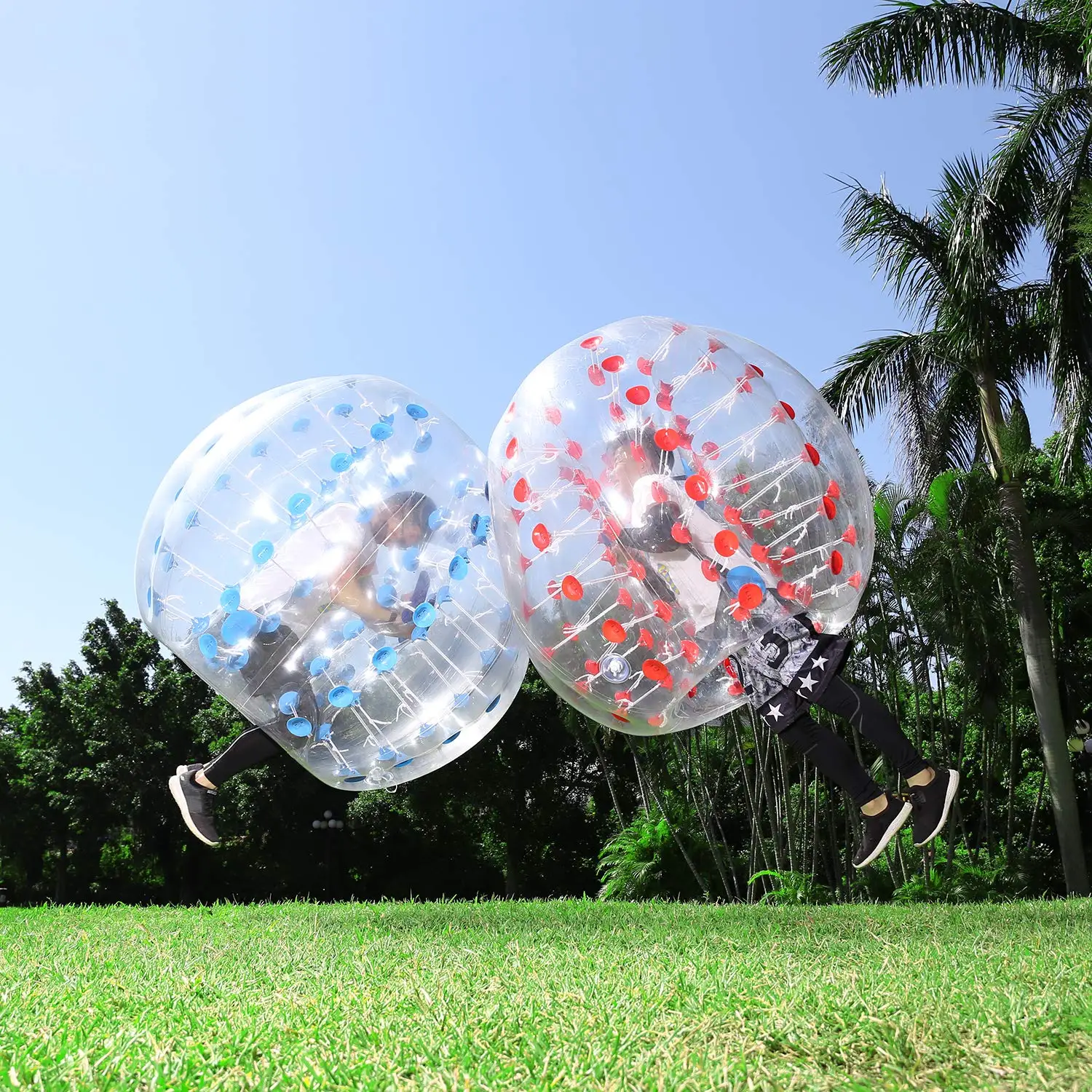 Gratis Verzending Opblaasbare Bumper Bal 1.5 M/5ft Bubble Voetballen Speeltuin Ballen Menselijke Hamster Klopper Bal Zorb ballen