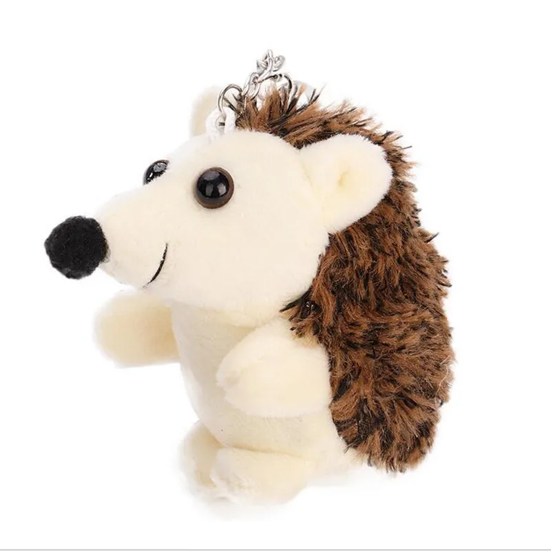 1PCS Plush Hedgehog Toys Key Chain Ring Pendant Plush Toy Animal Stuffed Anime Car Fur Gifts for Women Girl Toys Doll  12CM