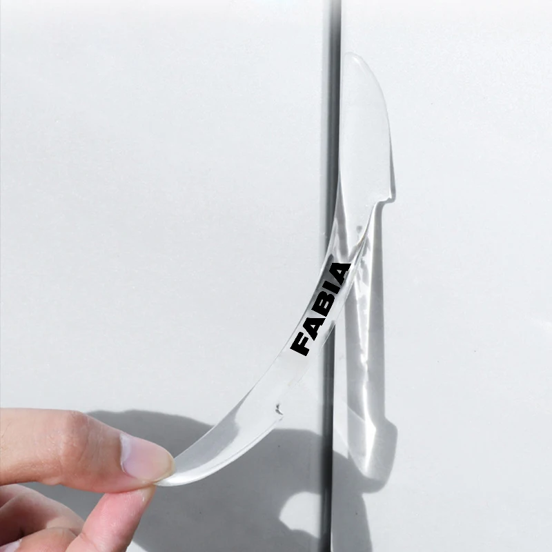 Car door transparent anti-collision protection For Skoda FABIA KAMIQ KAROQ KODIAQ OCTAVIA RAPID SCALA SUPERB Accessories