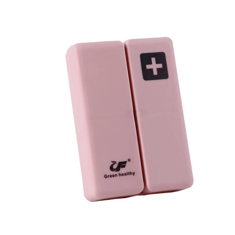 Kreative faltbare kleine Pillendose, tragbare und geteilte Pillendose, 7 Tage pro Woche, Mini-versiegelte Pillendose mit großem Fassungsvermögen, magnetisches Etui