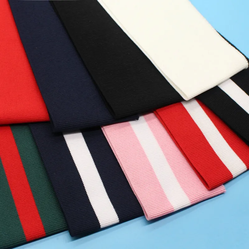 7.5cm*85cm rib fabric knitted DIY fabric accessories clothing leader hem lower collar wholesale