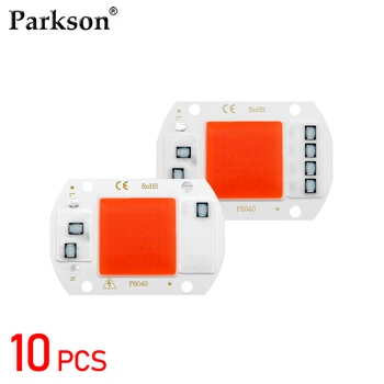 10 Stks/partij Led Grow Cob Chip Volledige Spectrum Led Grow Light Phyto Lamp Ac 110V 220V 50W voor Kamerplant Licht Zaailing Groeien Lamp