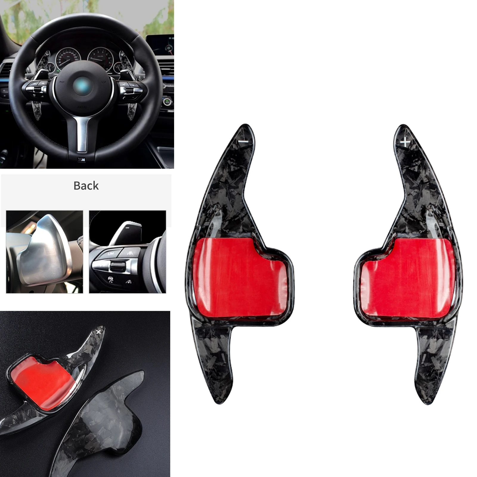 Gear Steering Wheel Shift Shifter Paddle Extension Forged Carbon Fiber For BMW F30 F31 F32 F10 F20 2 3 4 5 6 7 Series X1 X4 Z4