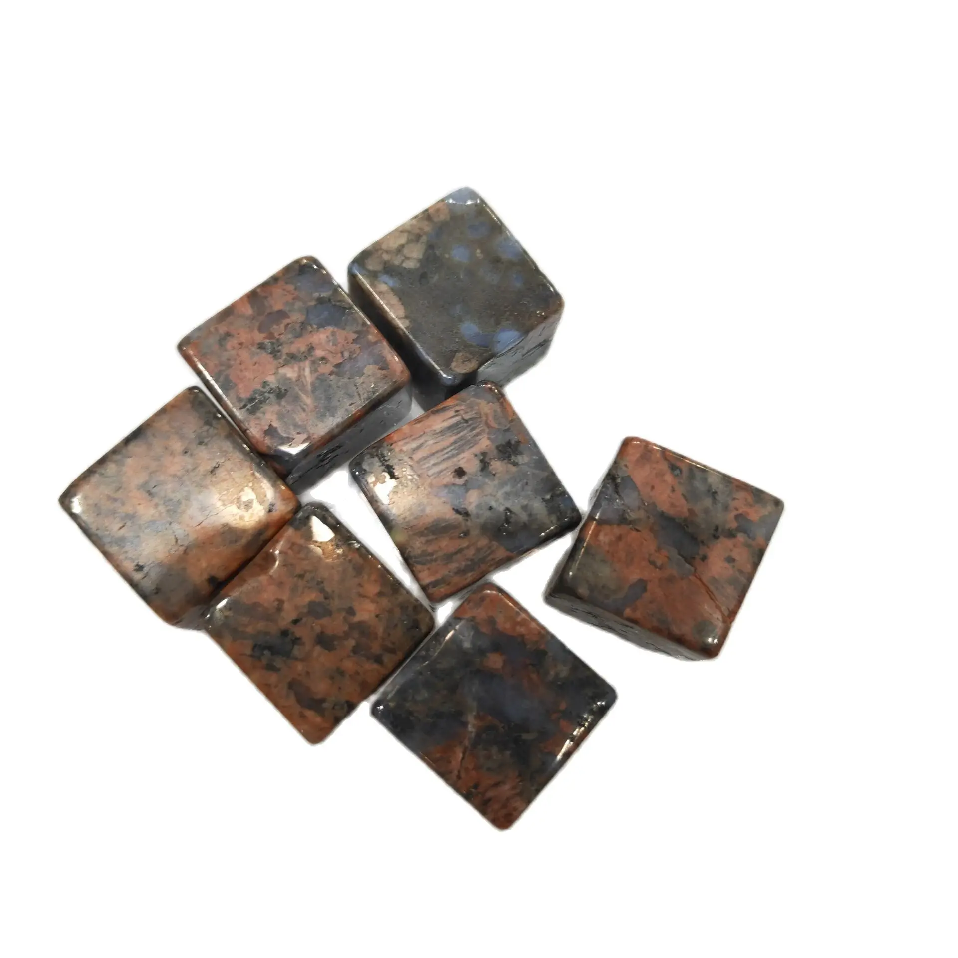 High Quality Katophorite Square Crystal Quartz Tumbled Stone Reiki Energy Macadam For Healing