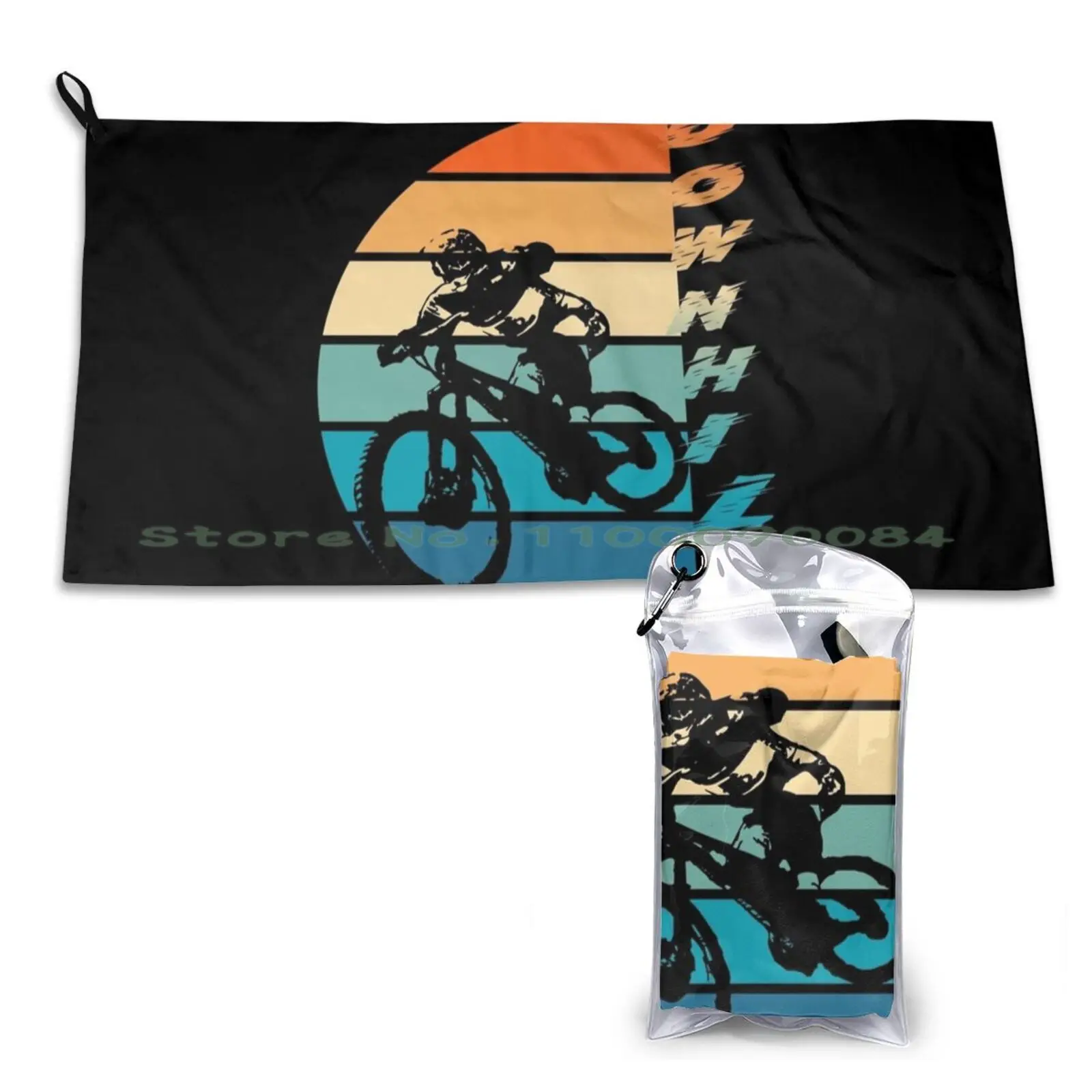 Downhill Mountain Bike Japanese Mtb Retro Vintage Style Quick Dry Towel Gym Sports Bath Portable Live Kygo 2020 Love World