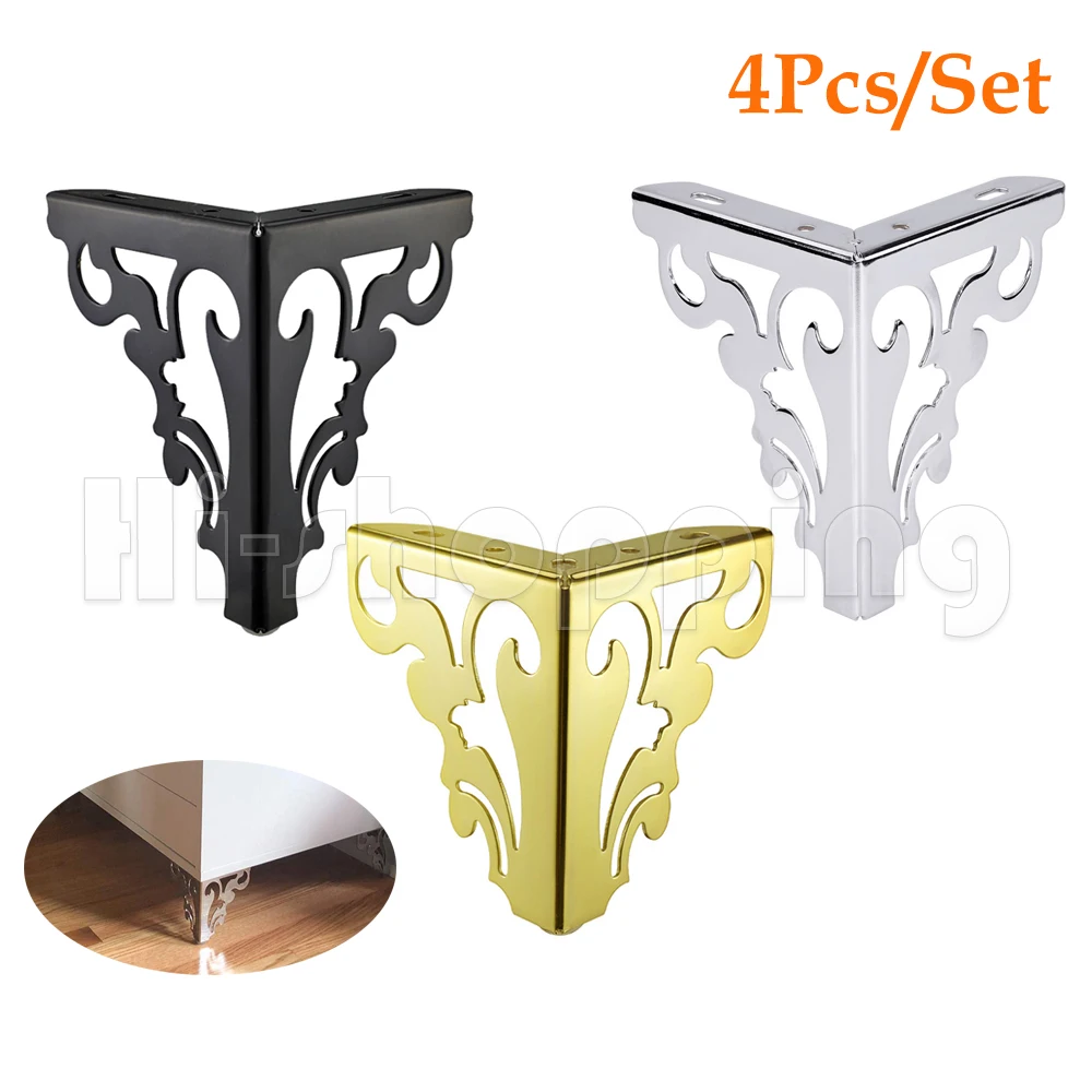 4Pcs/Set Metal Furniture Legs Height 15/12cm Polished Modern Hollow Feet For Sofa Chair Table Cabinet Bed DIY Accessories