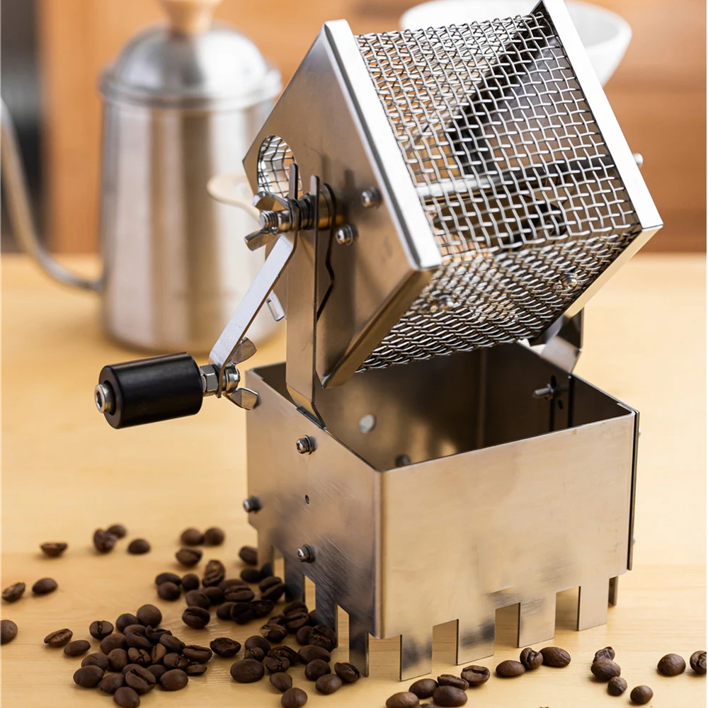 HiBPFV Household Fuel Gas Coffee Roaster Stainless Steel Cafe Coffee Bean Roasting Machine Baking Tools Drying