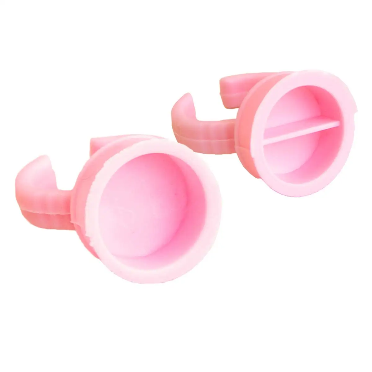 1000pcs Disposable Pink Plastic Tattoo Pigment Ring Ink Cups Holder Tools Eyelash Extension Glue Rings