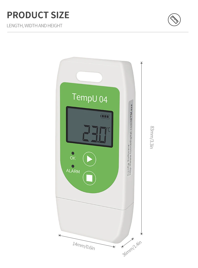 TempU04 USB Temperature Data Logger Recorder with 32000 Points Capacity Reusable TEMP Data Logger 30%OFF