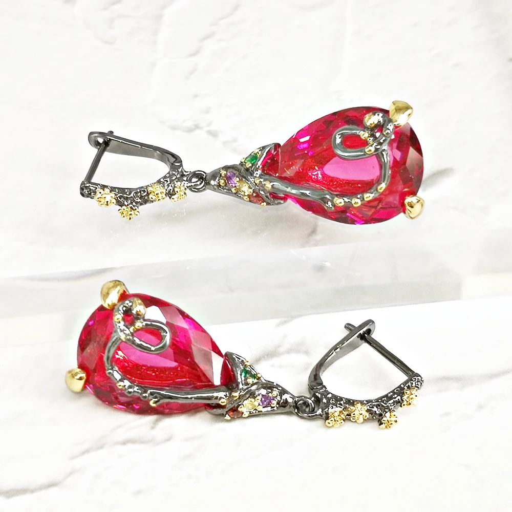 DreamCarnival1989 New Fuchsia Baroque Earings Women Big Drop Dangle Elegant Fashion Jewelry Party Must Have Female Love WE3876FU