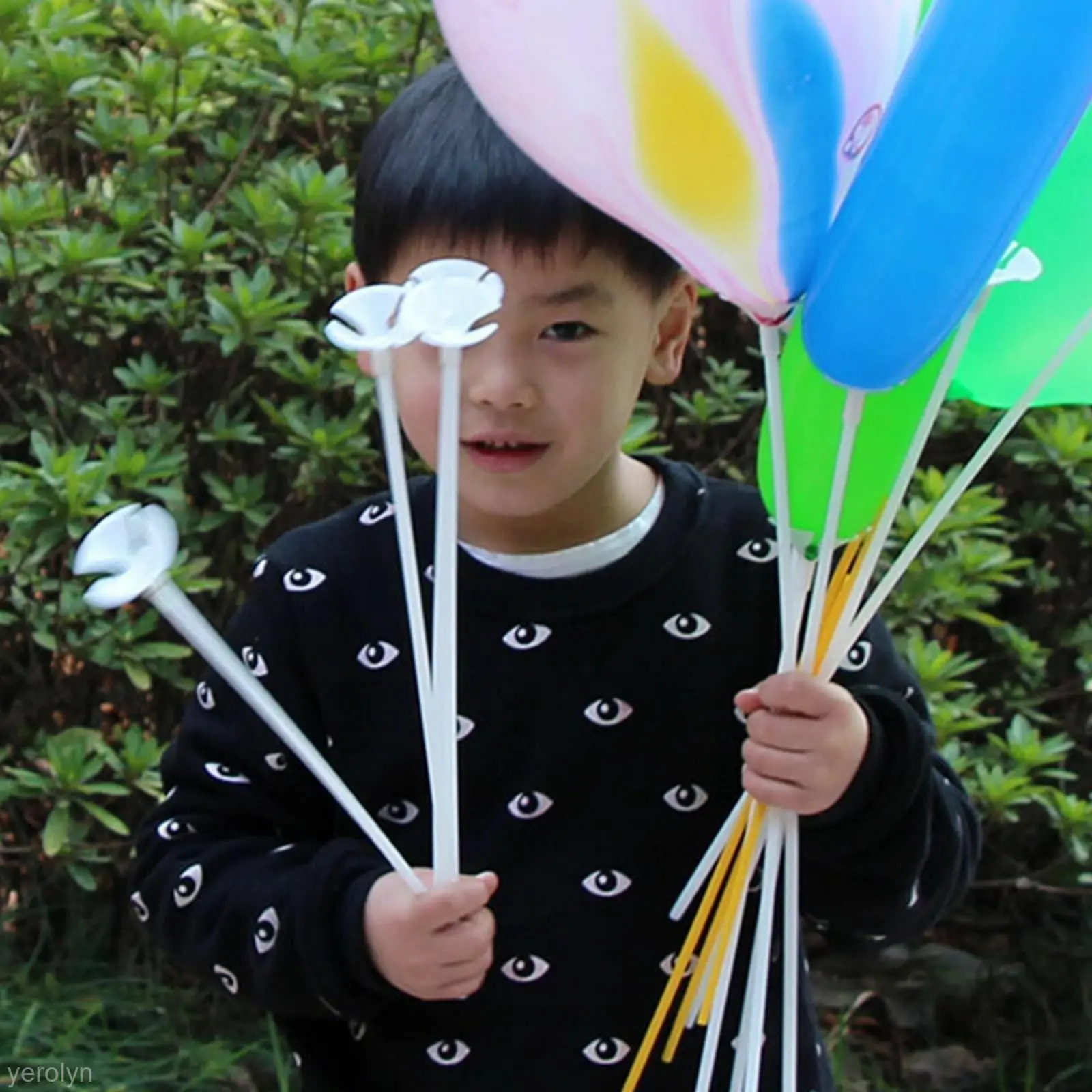 100 set/1 confezione da 28cm bastoncini per palloncini per feste di compleanno, prolunga per asta di supporto accessori per tubi per palloncini decorazione per feste