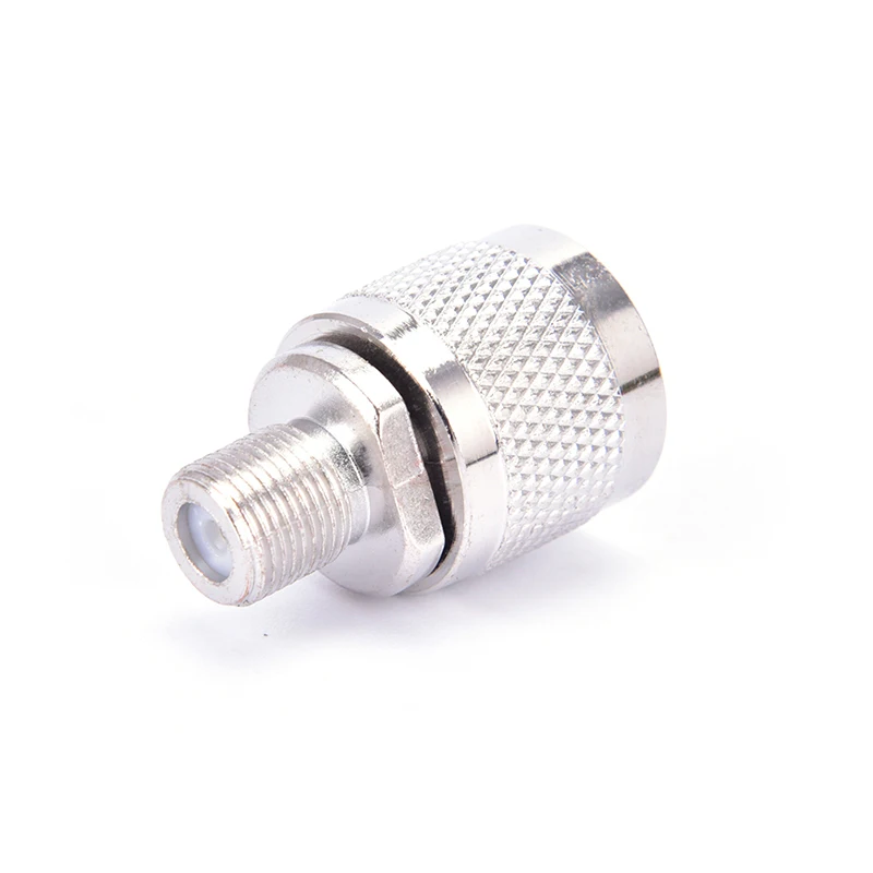 1pcs RF Connector N Male Plug Male Pin To F Female Jack Adapter Signal Metric Adapter