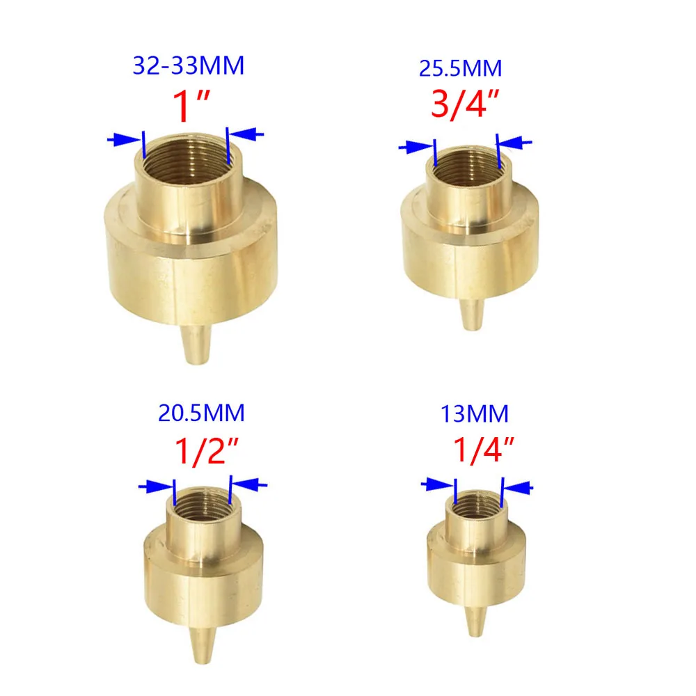 1/4 1/2 3/4 1 1.5 inch Thread Fountain Nozzle Garden Decorative Outdoor Water Fountain Pond Adjustable Brass Sprinklers