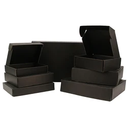10pcs/Black 3-layer corrugated gift box Festival party wedding packaging box