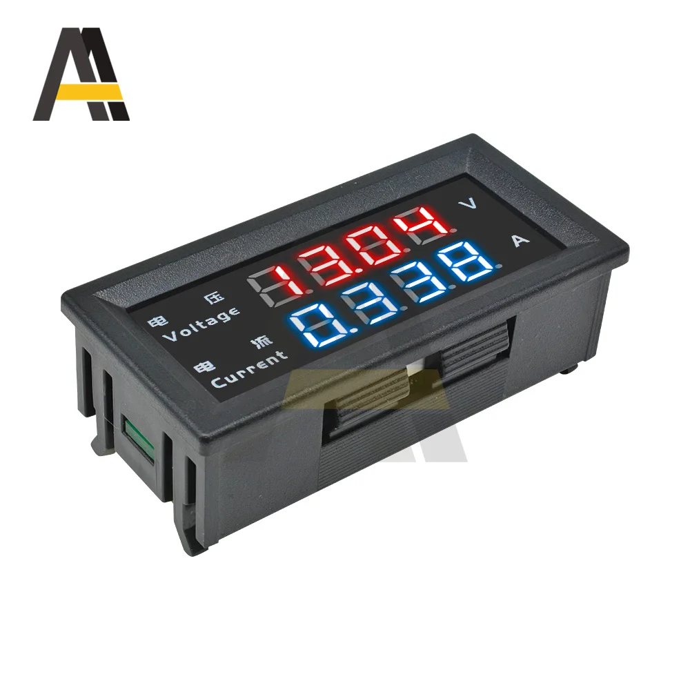 M4430 Voltmetro digitale Amperometro DC 100V 200V 10A Pannello Amp Volt Misuratore di tensione e corrente Tester Rivelatore Doppio display LED da 0,28 