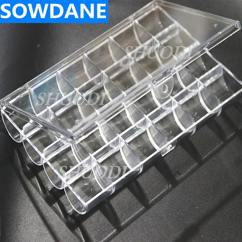 24 Slots Acrylic Container for Dental Orthodontic Brackets/Buccal tubes Materials Parts Case Box