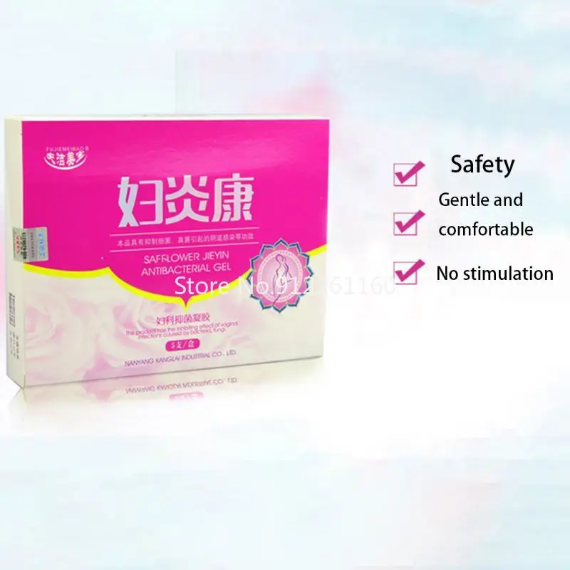 5Pcs/Box Natural Anti Inflammation Gel Gynecological Wash Cleansing Vaginitis Anti-Itch Antibacterial Female