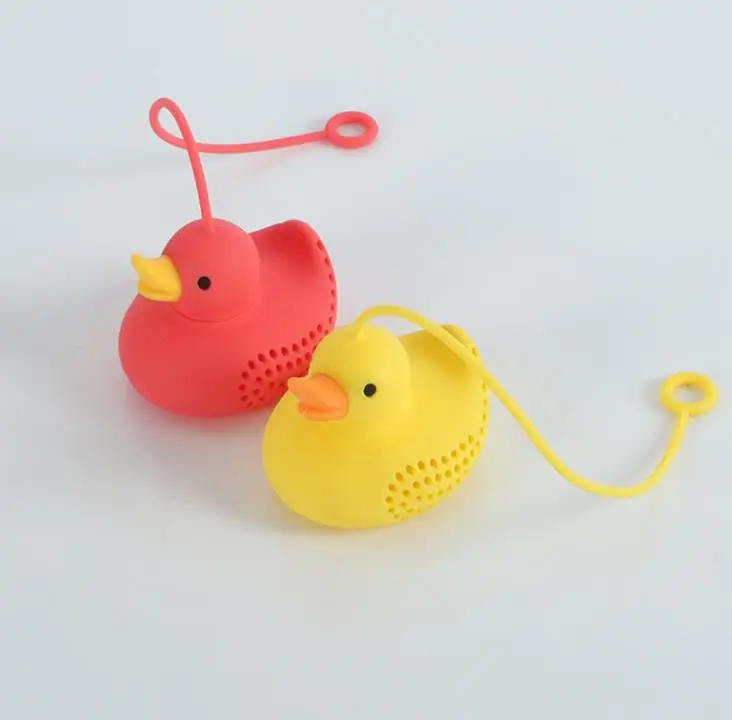 

Duck Tea Filter Strainers Silicone Cute Special Designed Duck shape style Filter Loose Leaf Coffe Tea Strainers SN1406